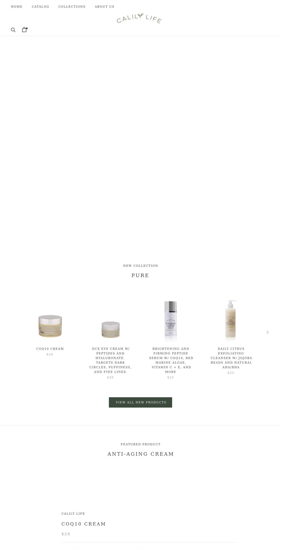 calilylife.com shopify website screenshot