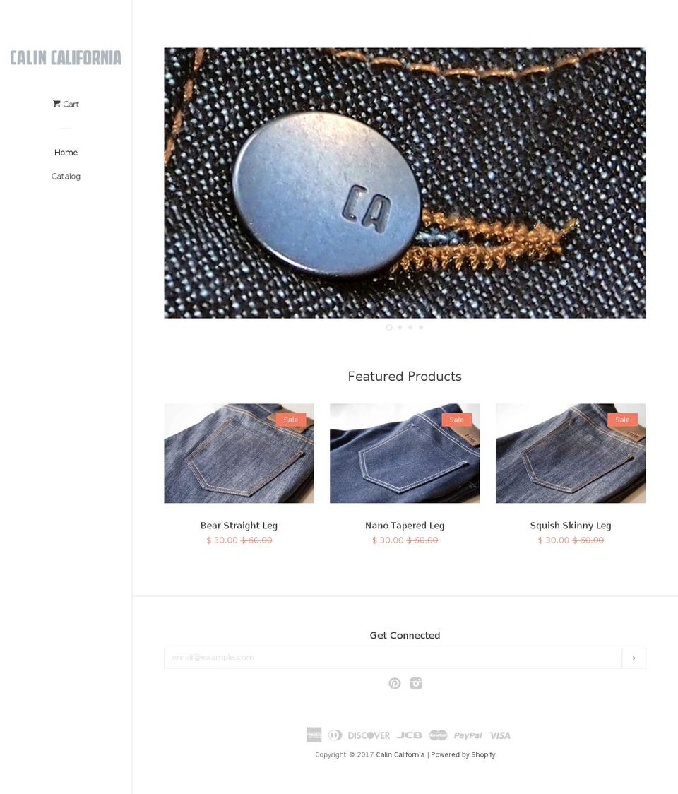 calincali.com shopify website screenshot