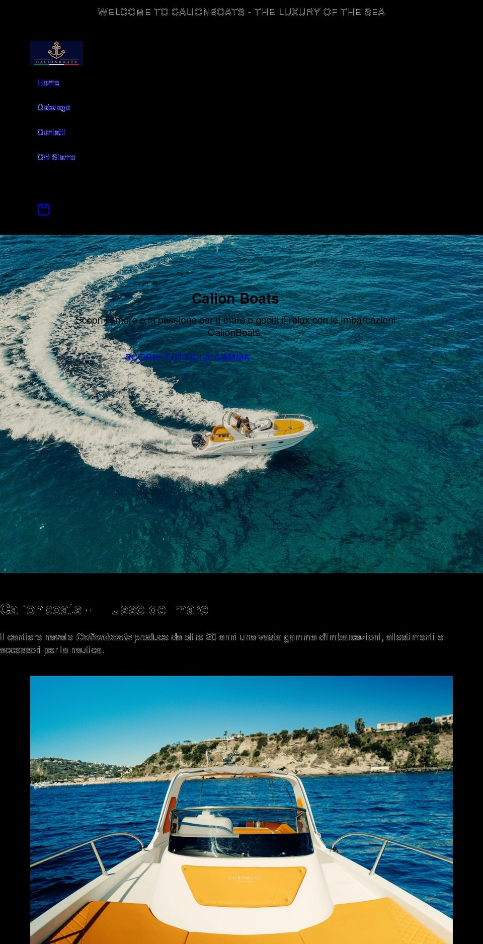 calionboats.com shopify website screenshot