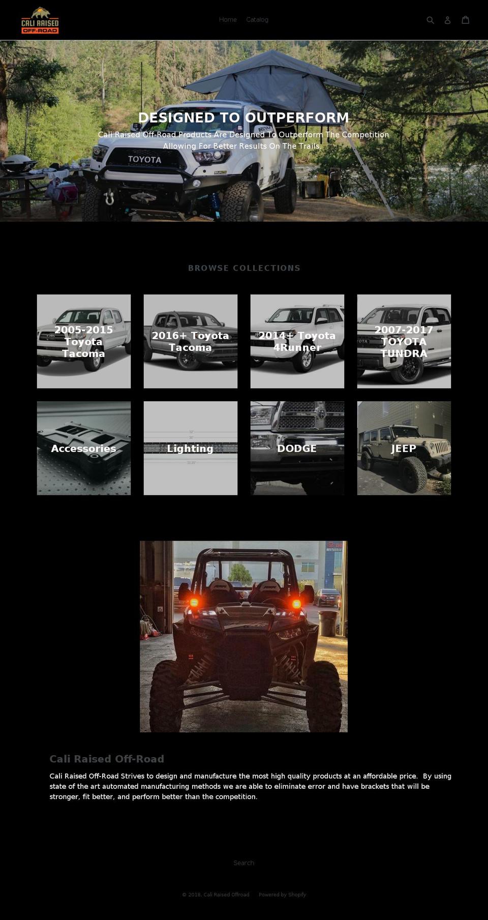 caliraisedoffroad.com — Shopify storefront screenshot
