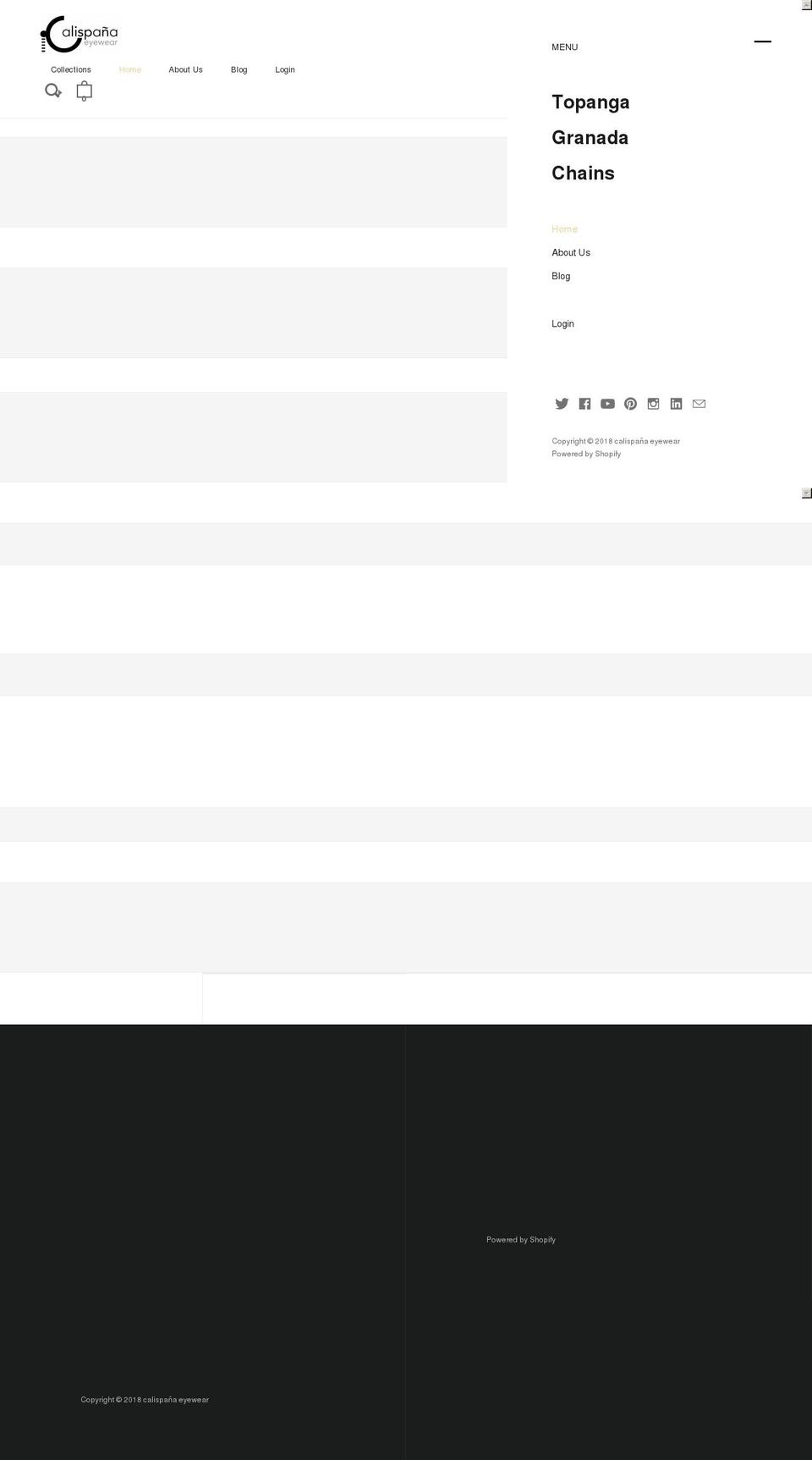 calispana.com — Shopify storefront screenshot