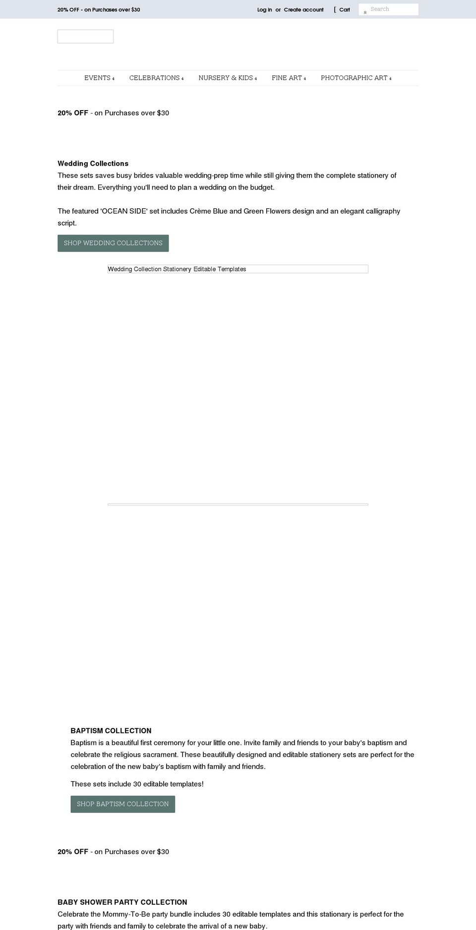 calissaprints.com shopify website screenshot