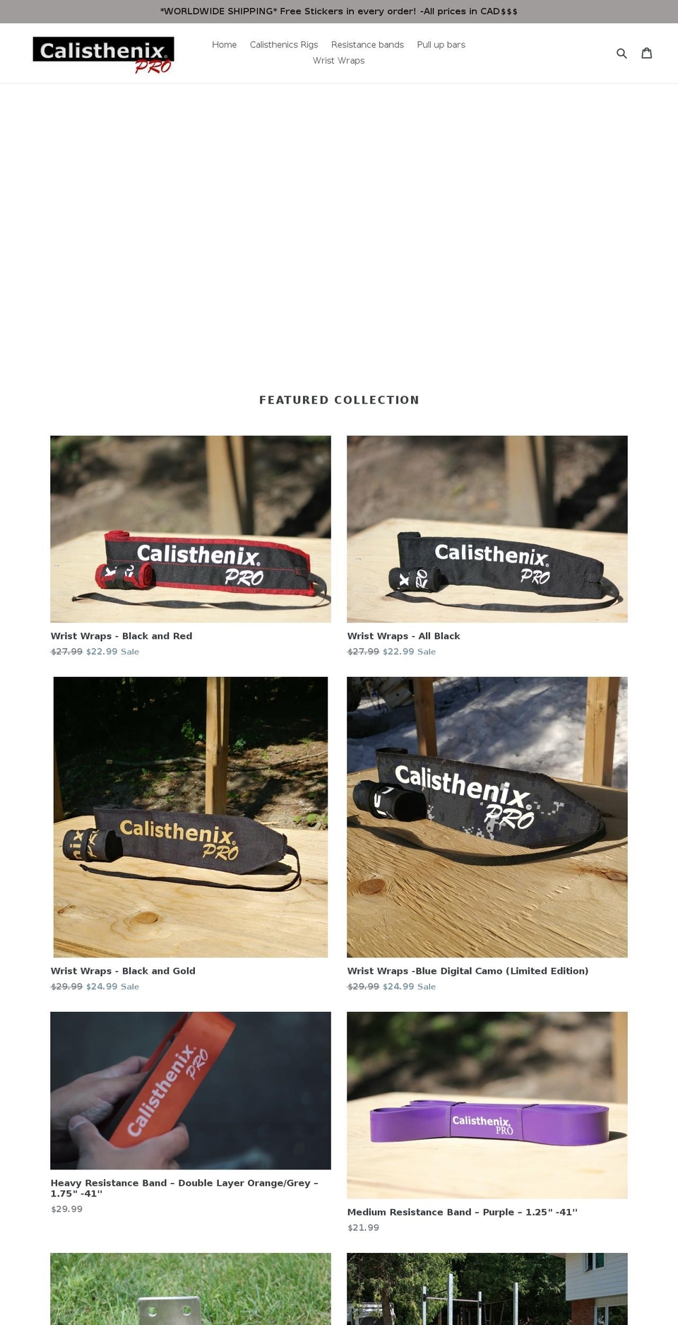 calisthenixpro.com shopify website screenshot
