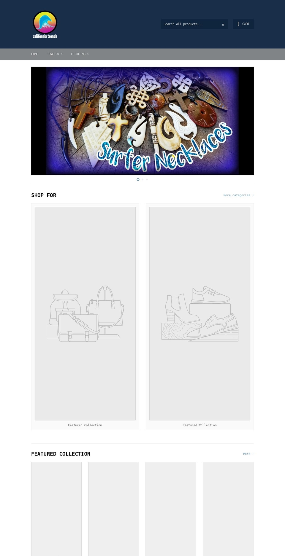 calitrendz.com shopify website screenshot