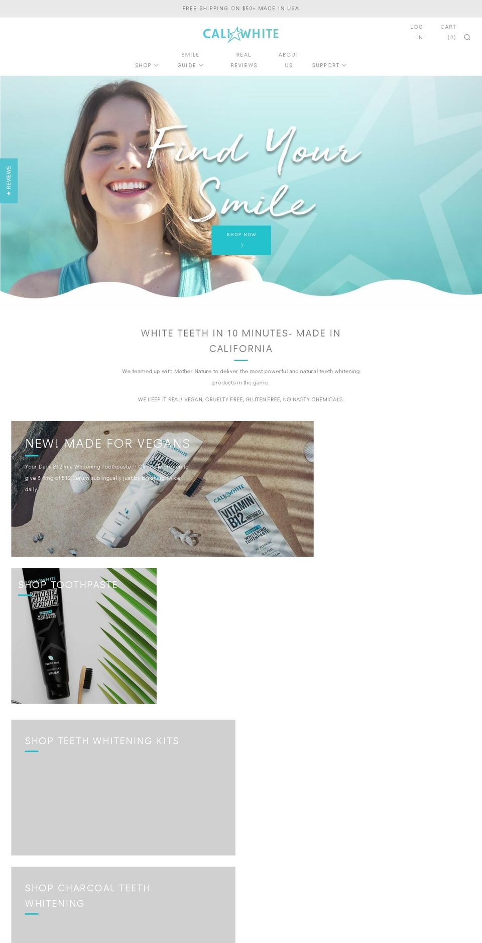caliwhite.com.au shopify website screenshot