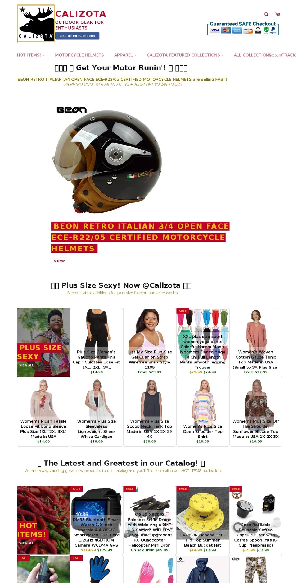 calizota.com shopify website screenshot