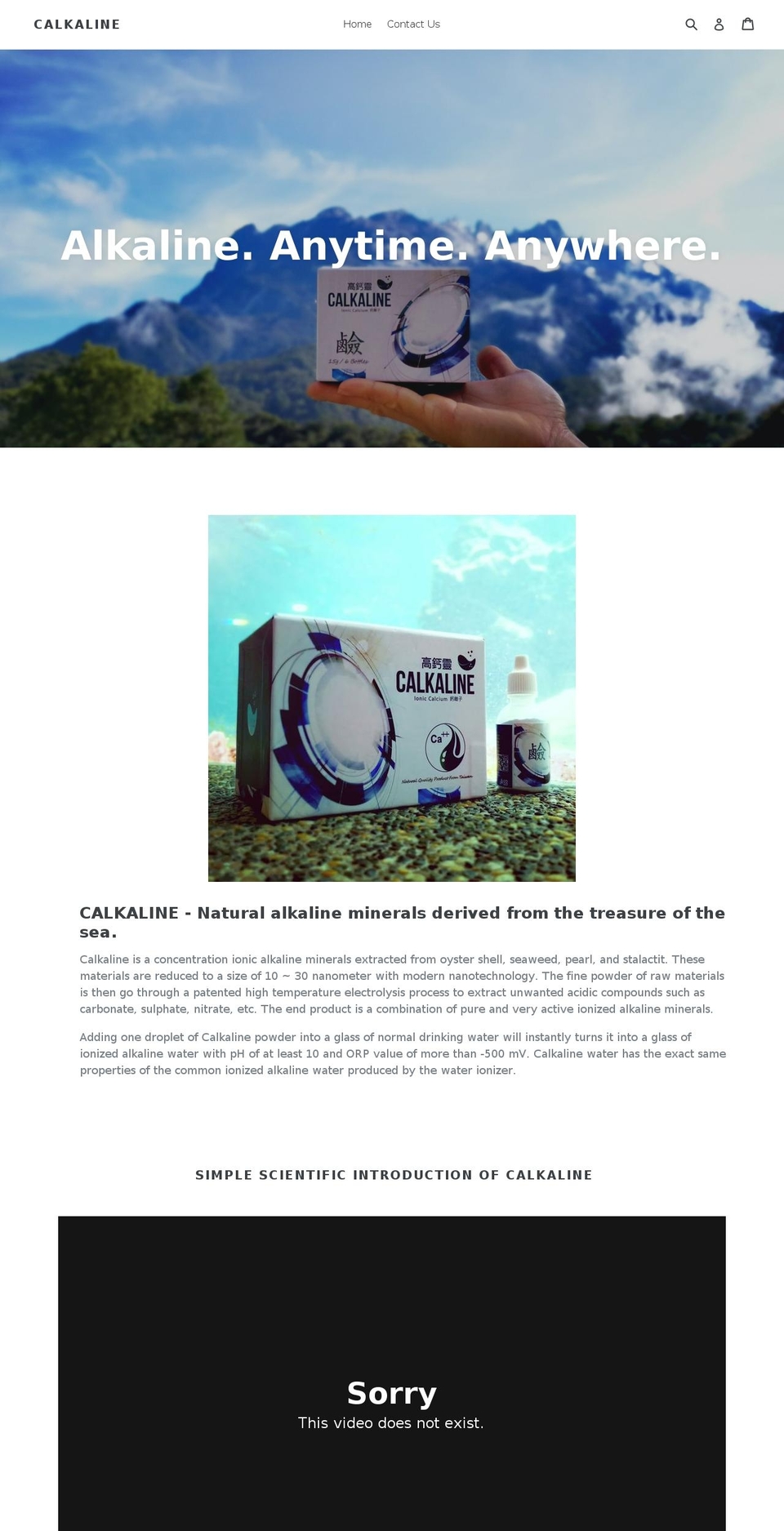 calkaline.com — Shopify storefront screenshot