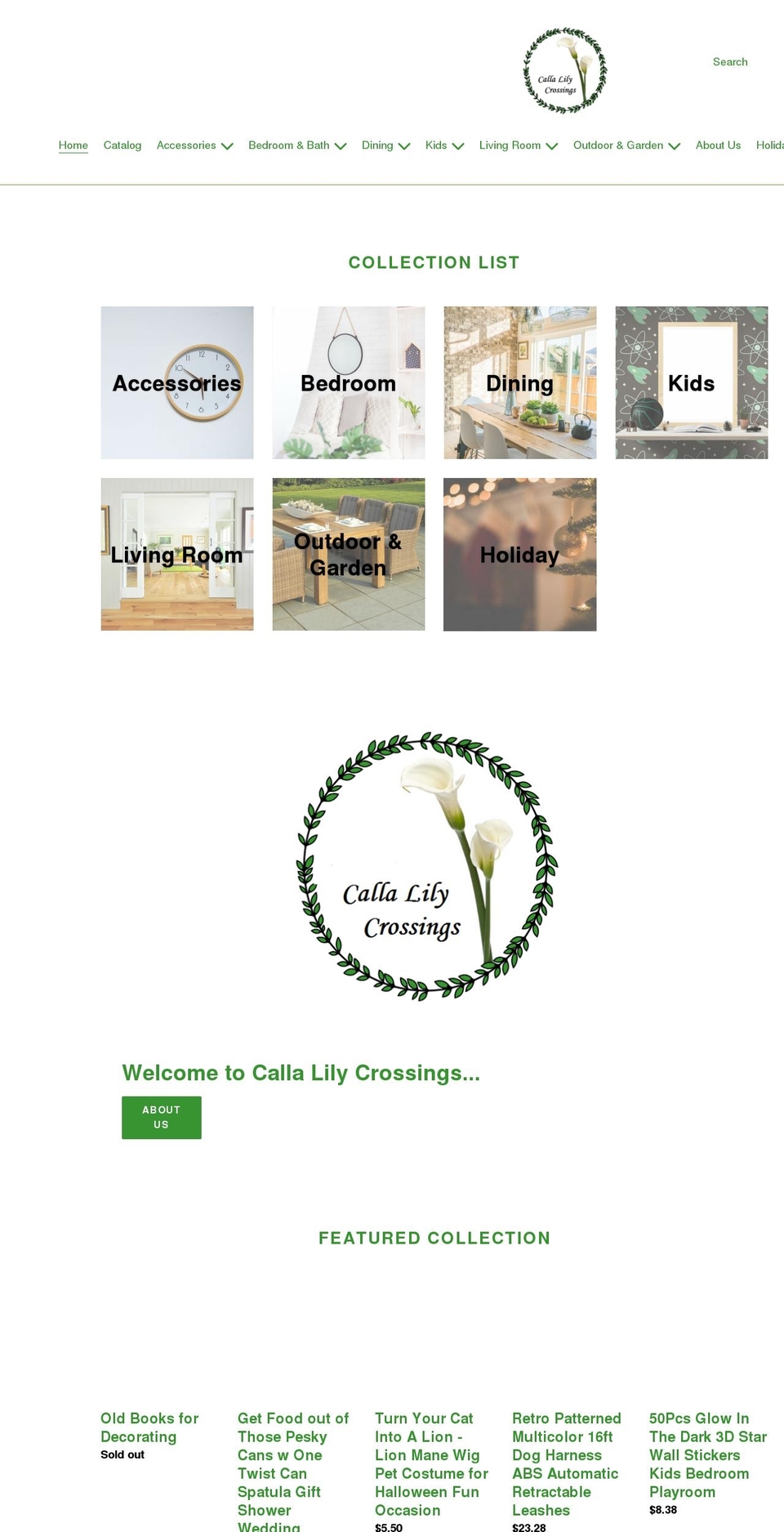 callalilycrossings.com shopify website screenshot