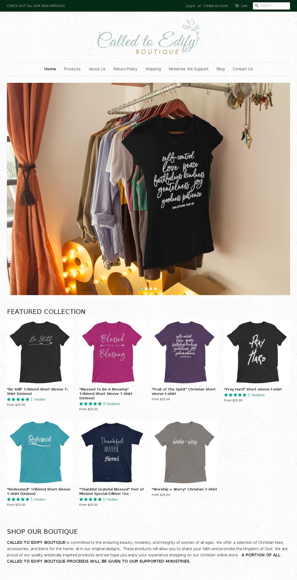 calledtoedify.com — Shopify storefront screenshot