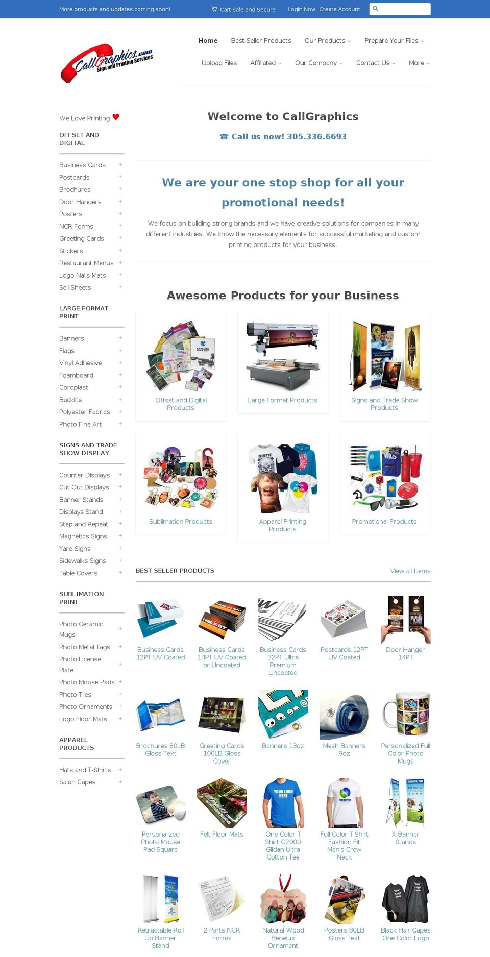 Classic - Bold Options Upgrade Test - 18-Aug-2016 Shopify theme site example callgraphics.com