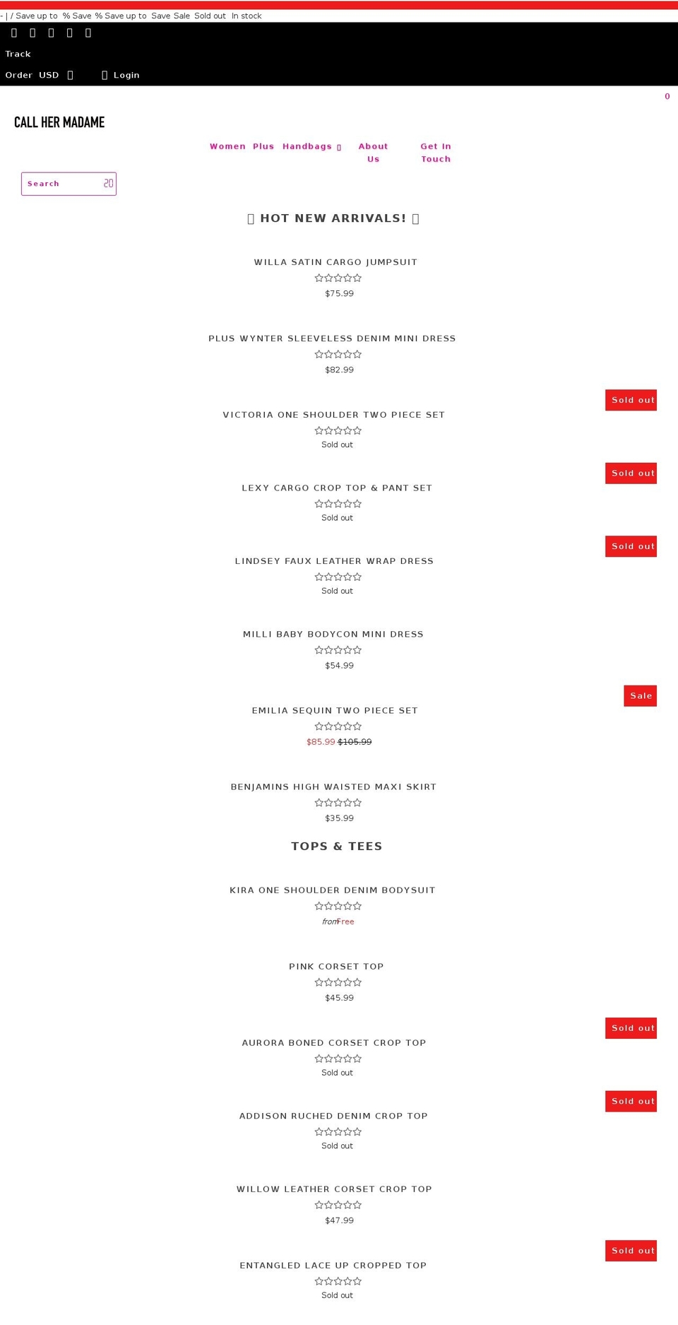 callhermadame.com shopify website screenshot