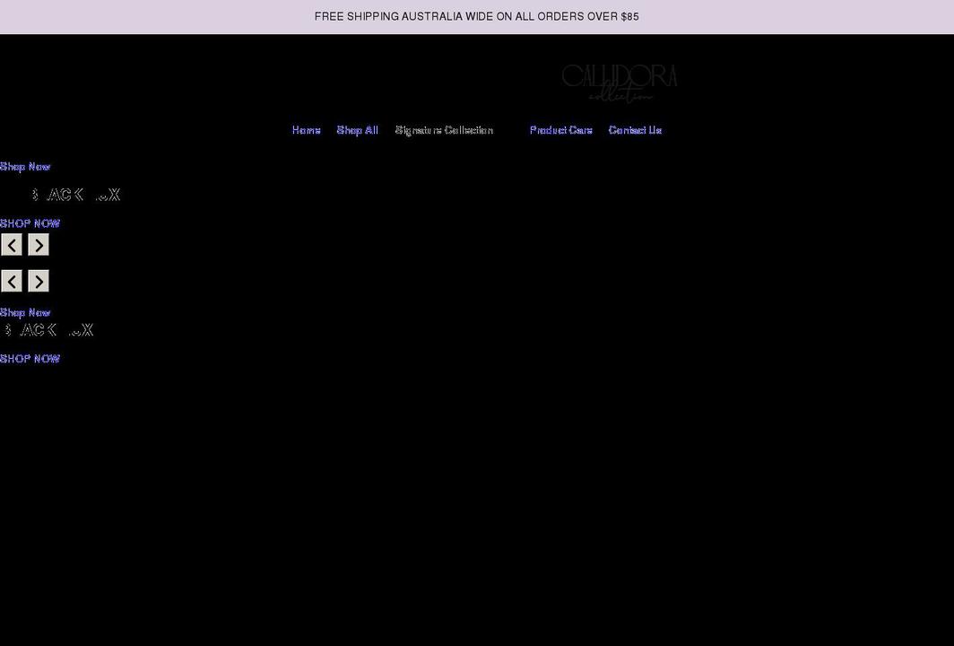 callidoracollection.com shopify website screenshot