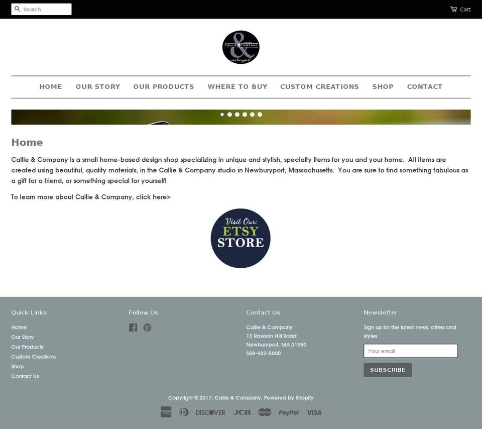 callieandcompany.com shopify website screenshot