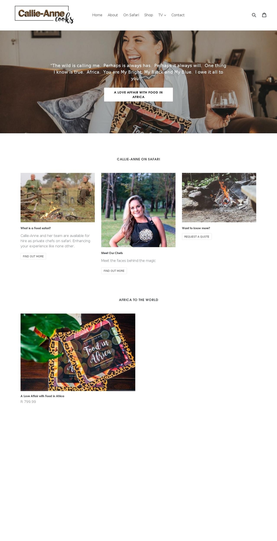 callieannecooks.com — Shopify storefront screenshot