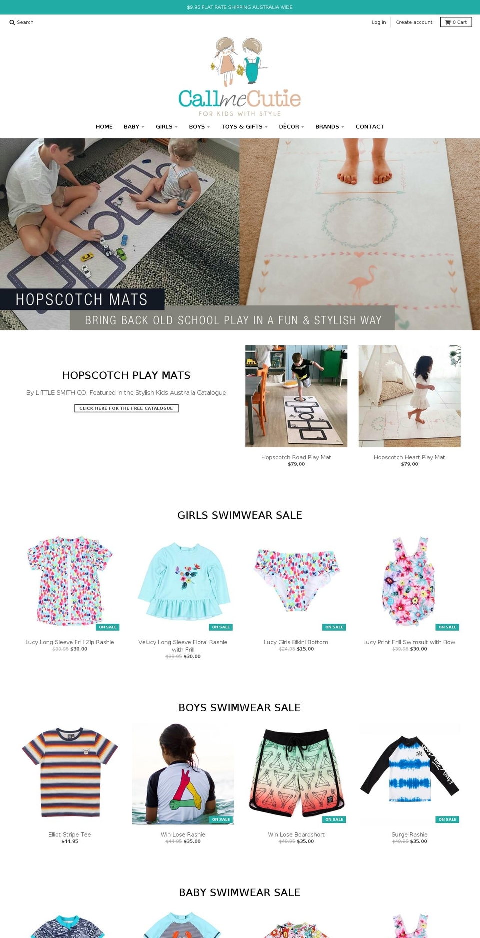 callmecutie.com.au shopify website screenshot