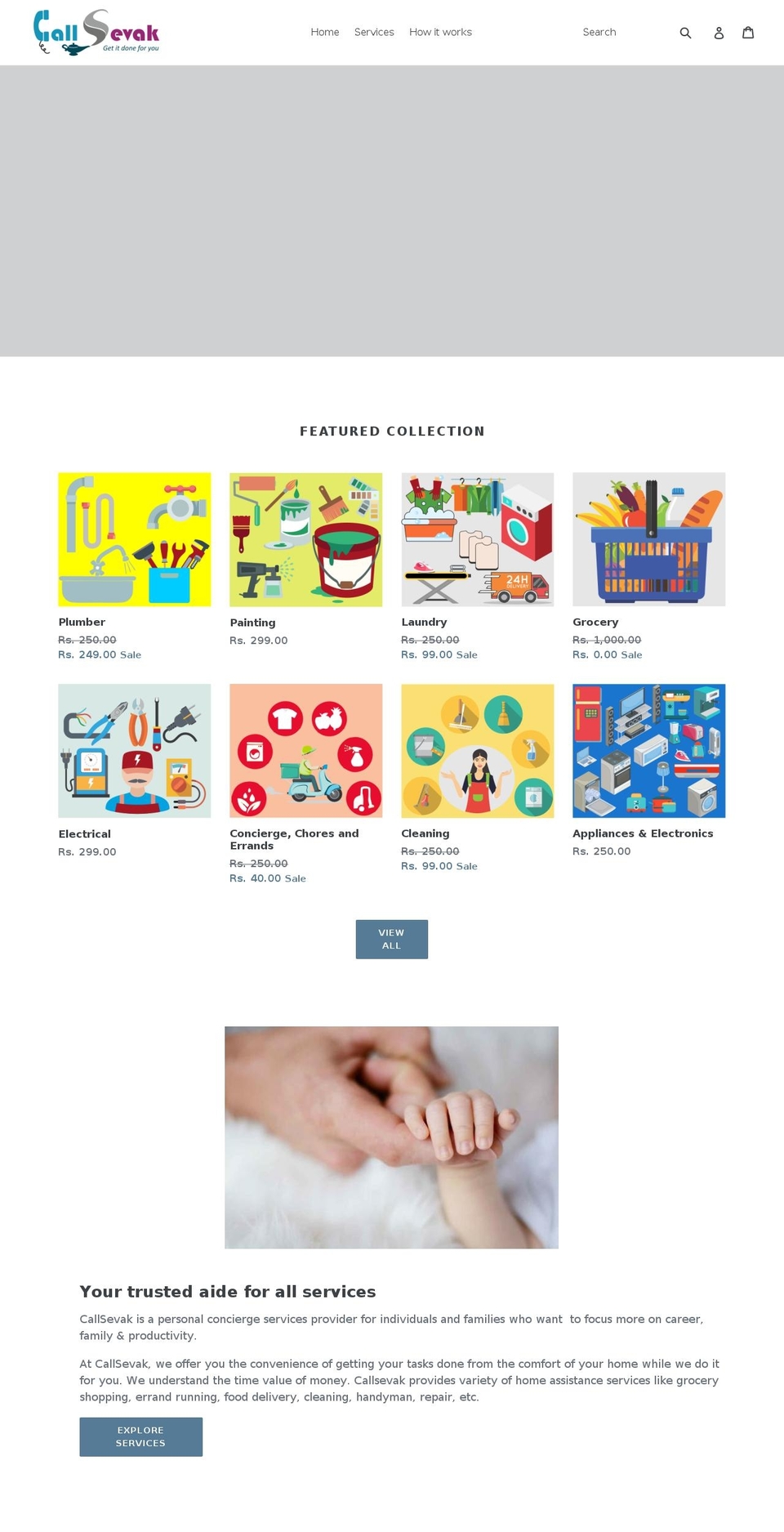 callsevak.com — Shopify storefront screenshot
