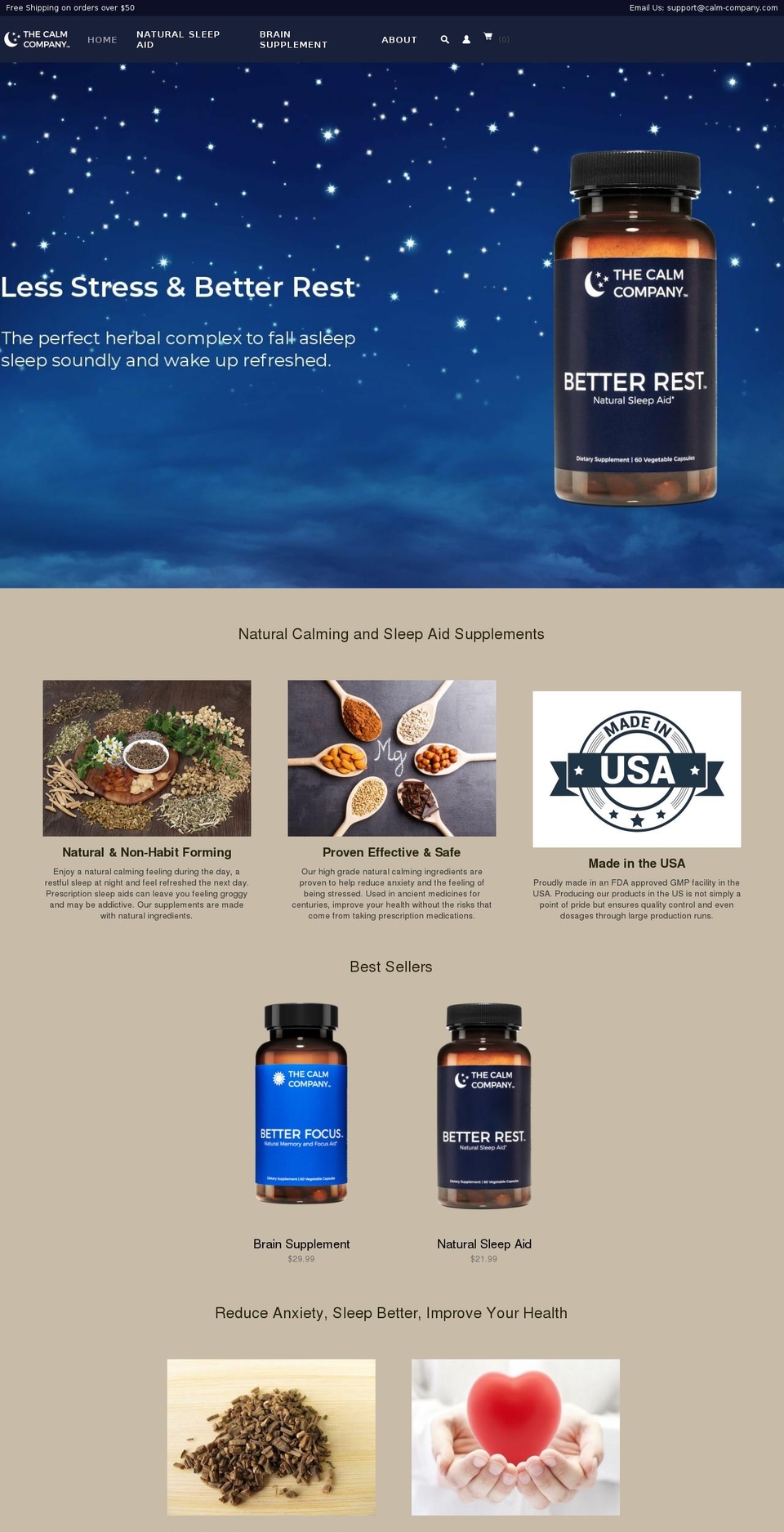calm-company.com — Shopify storefront screenshot