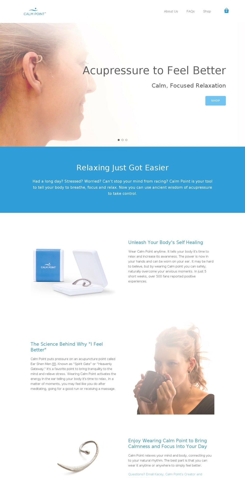 calm-point.com shopify website screenshot