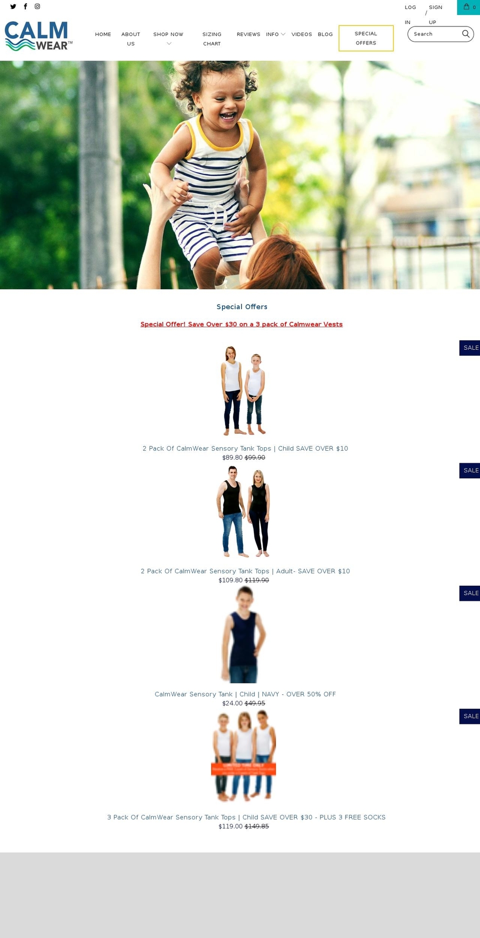 calm.clothing shopify website screenshot