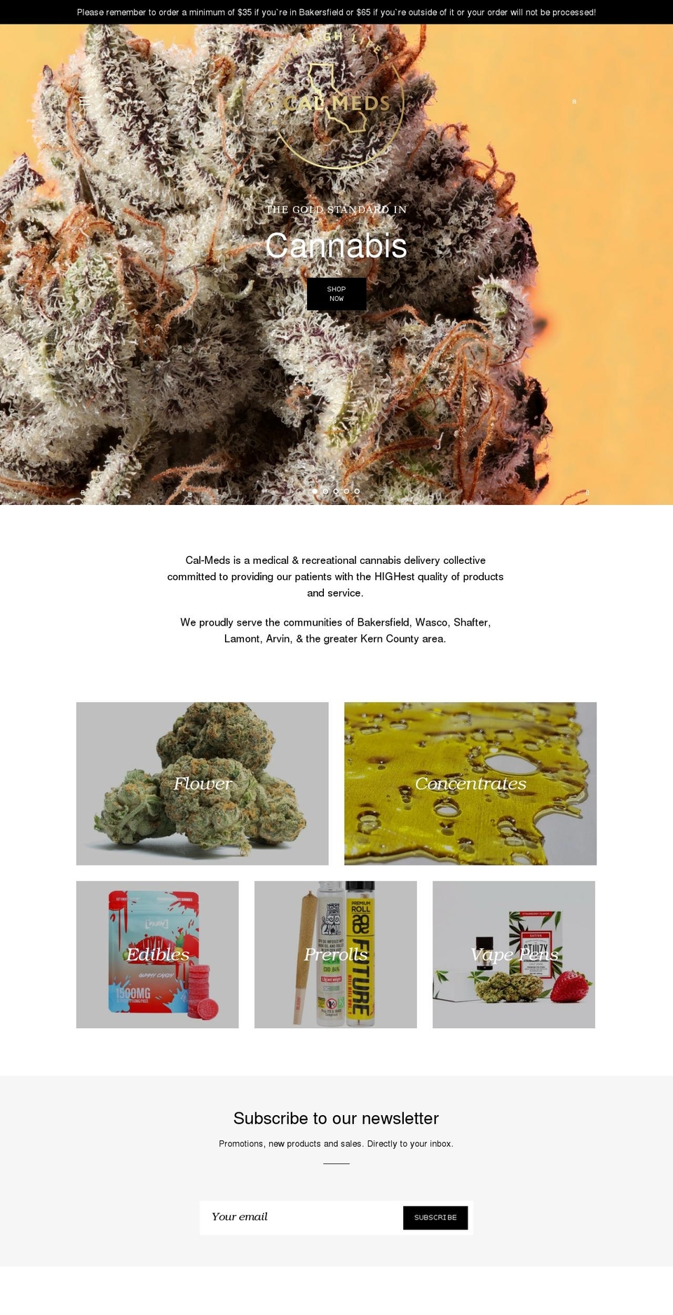 calmeds.org shopify website screenshot