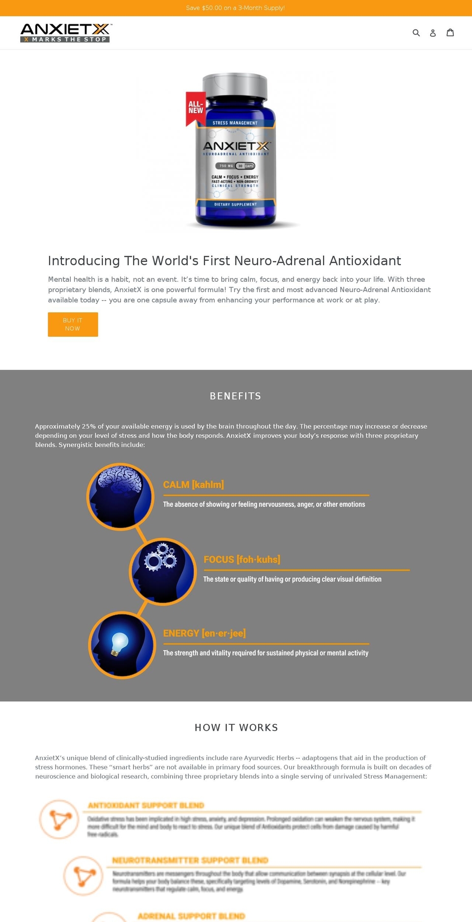 calmfocusenergy.com — Shopify storefront screenshot