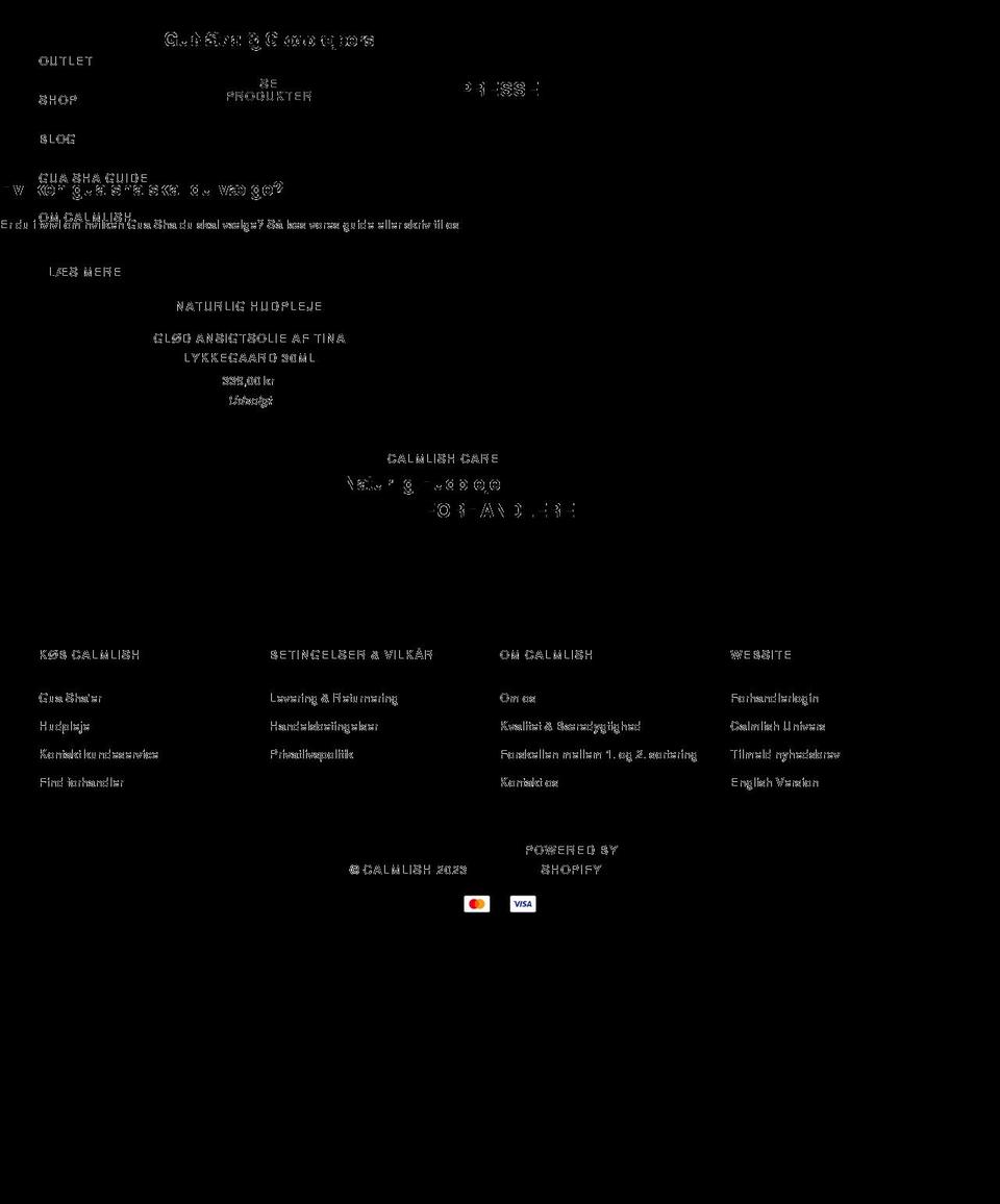 calmlish.dk shopify website screenshot