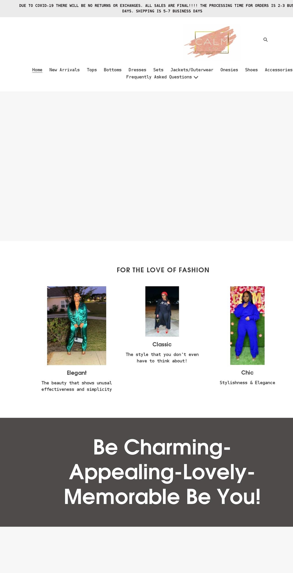 calmlook.com shopify website screenshot