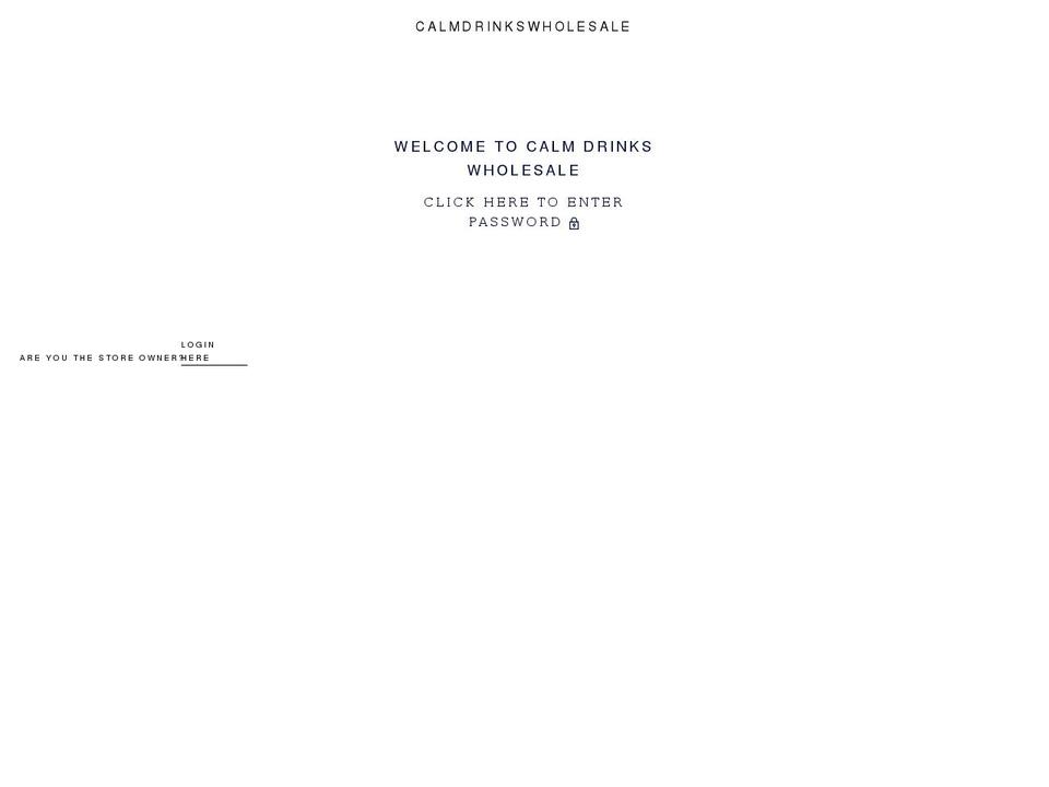 calmwholesale.com shopify website screenshot