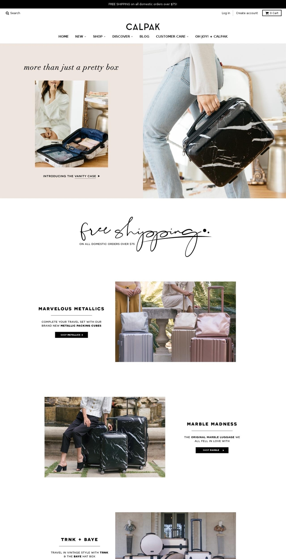 calpaks.net shopify website screenshot