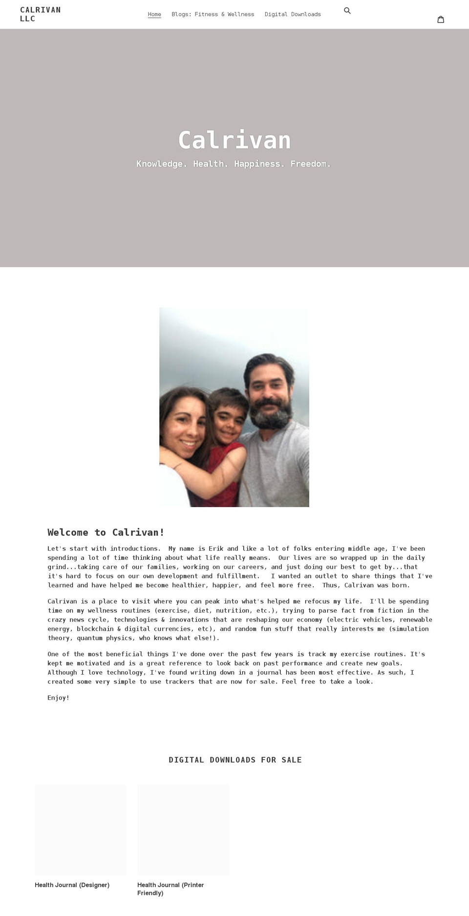 calrivan.com shopify website screenshot