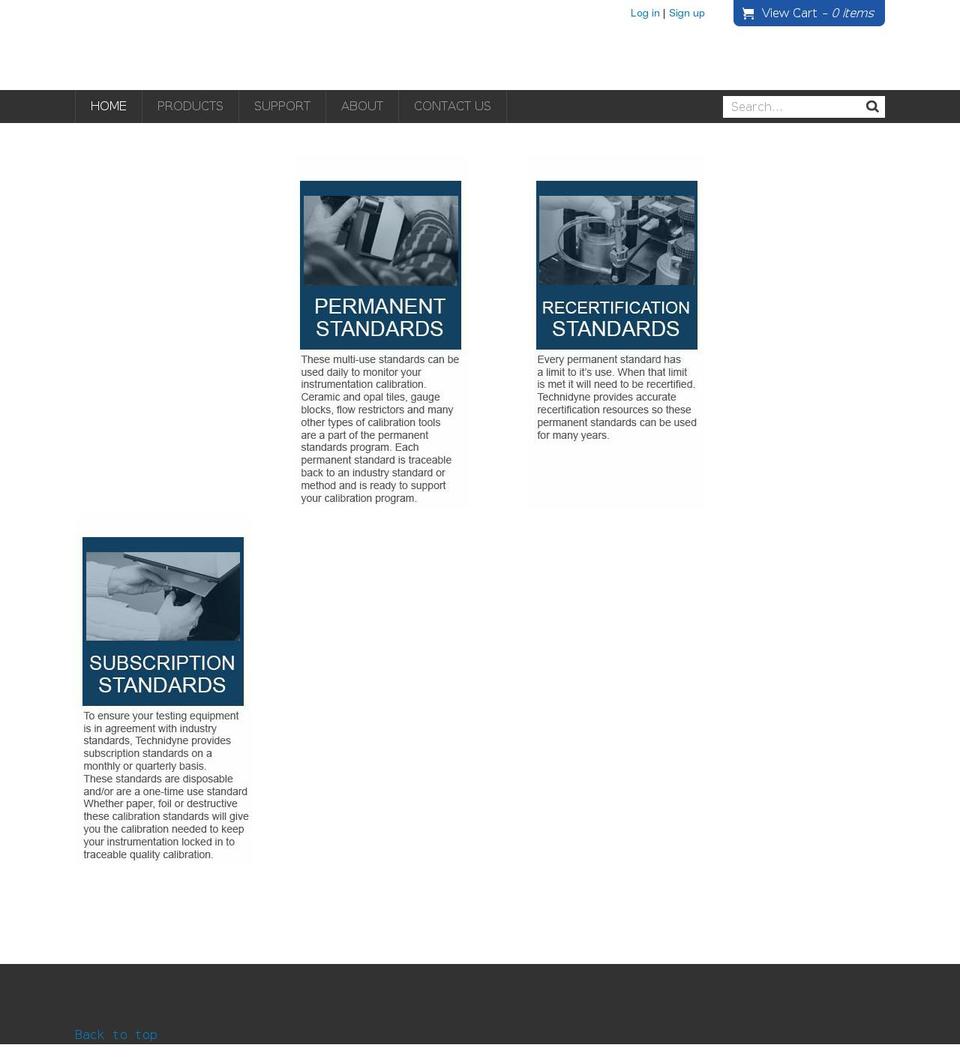 calstandards.com — Shopify storefront screenshot