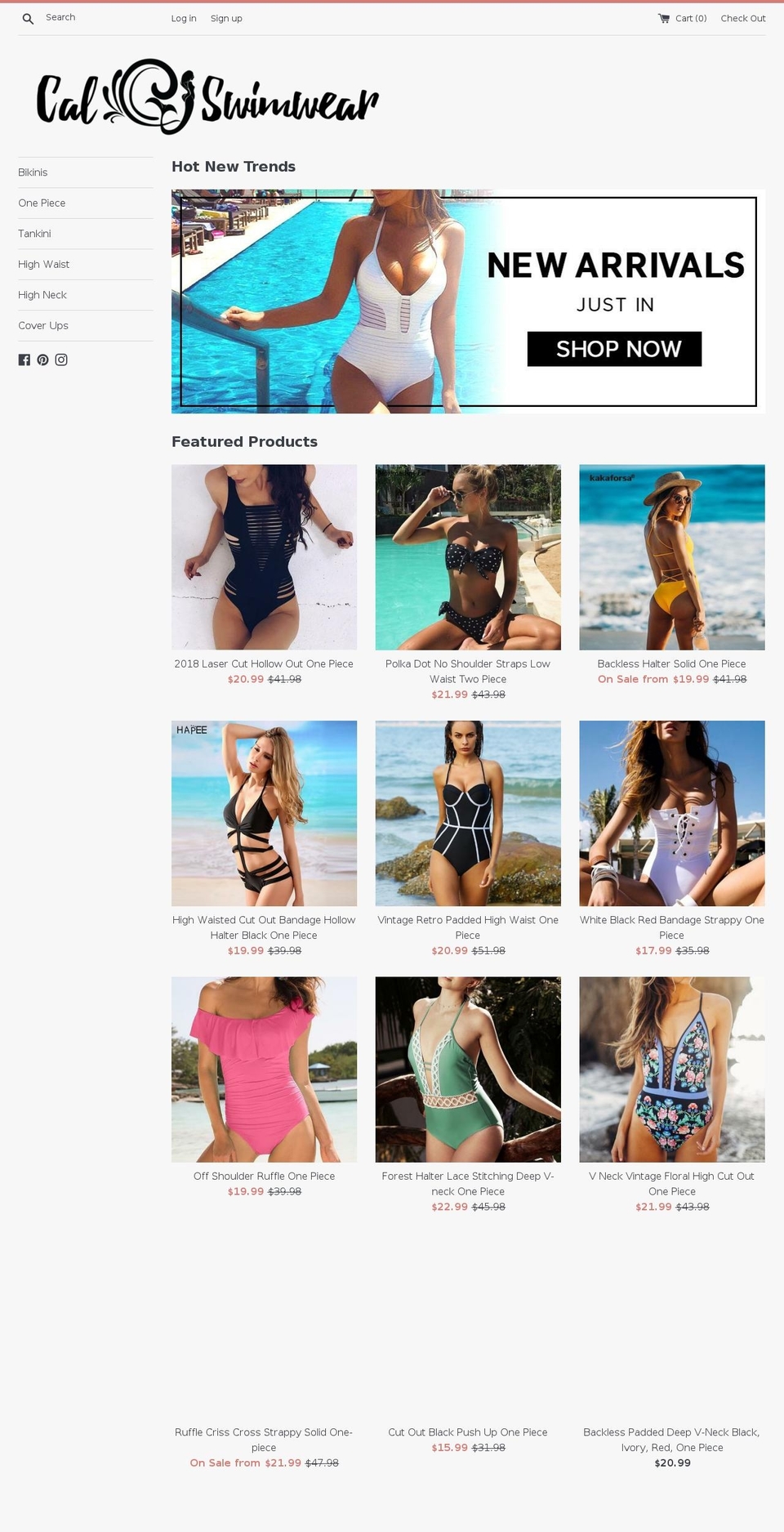 calswimwear.com — Shopify storefront screenshot