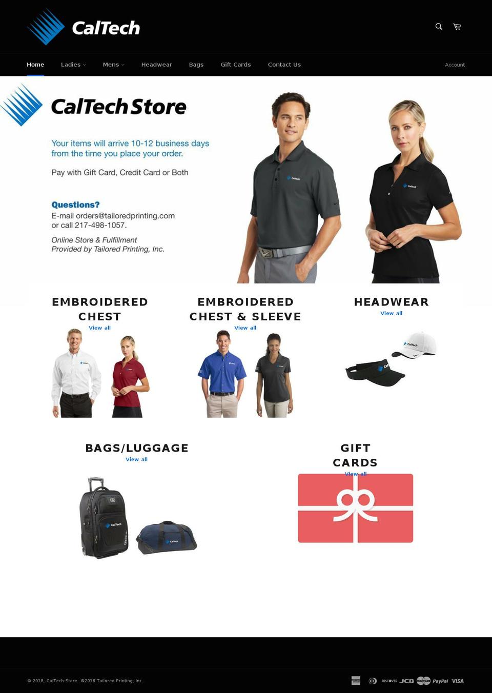 caltech-store.com shopify website screenshot