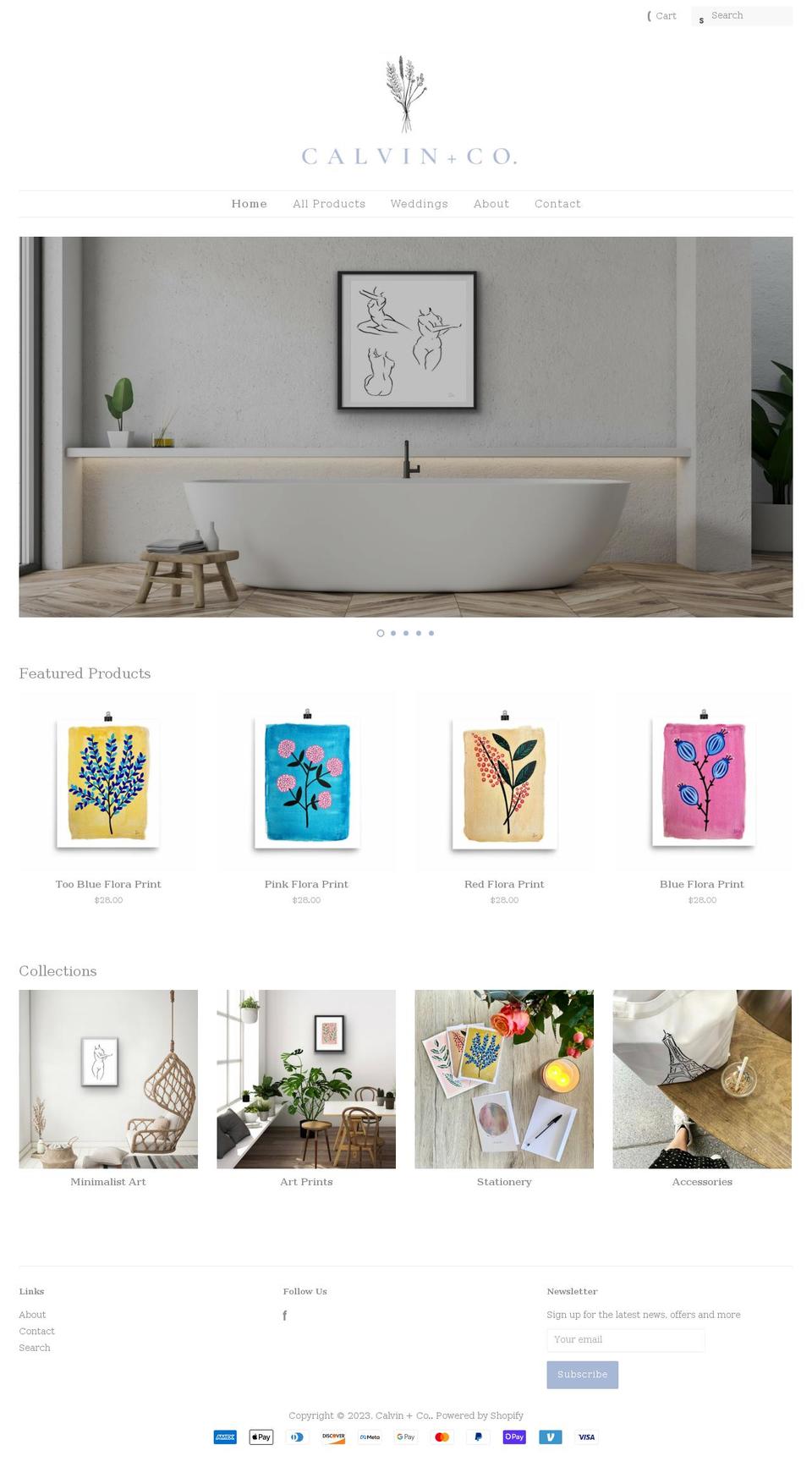 calvin-co.com shopify website screenshot