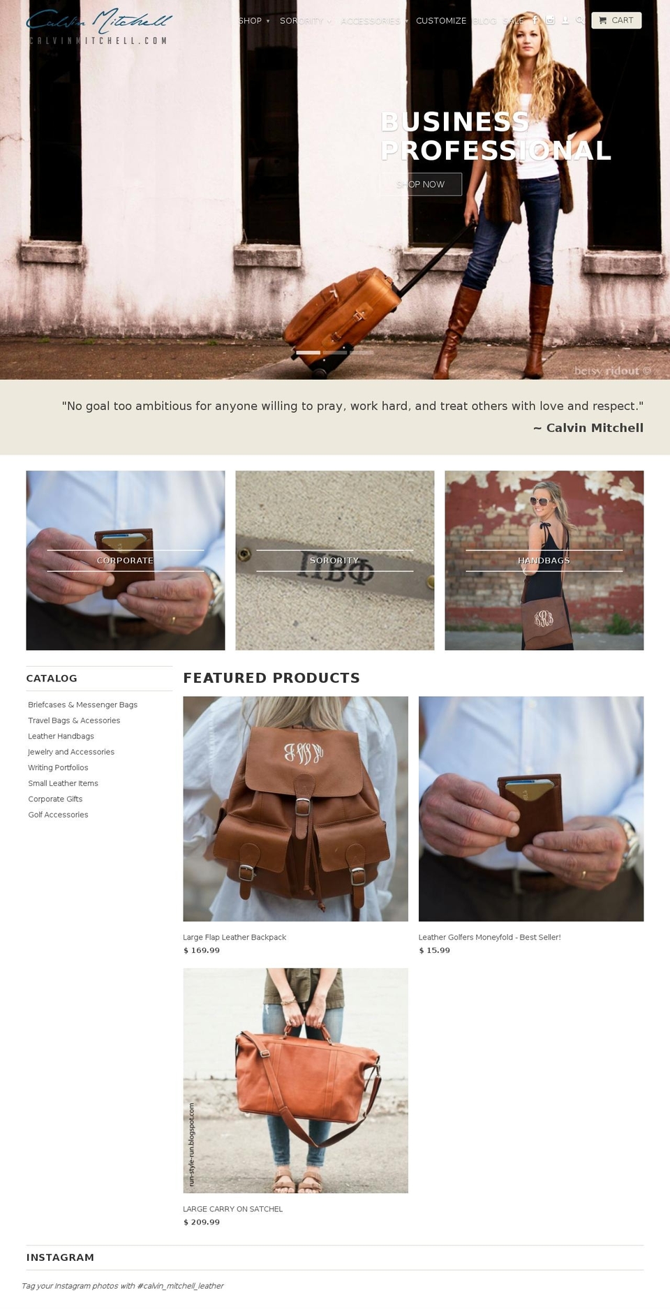 calvinmitchell.com shopify website screenshot
