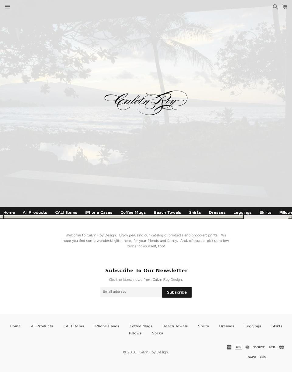 calvinroy.design shopify website screenshot