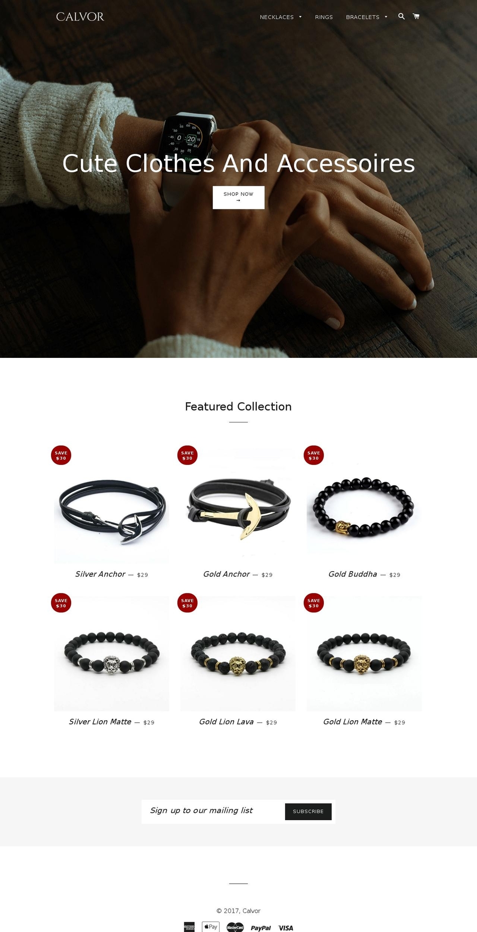 calvor.com shopify website screenshot