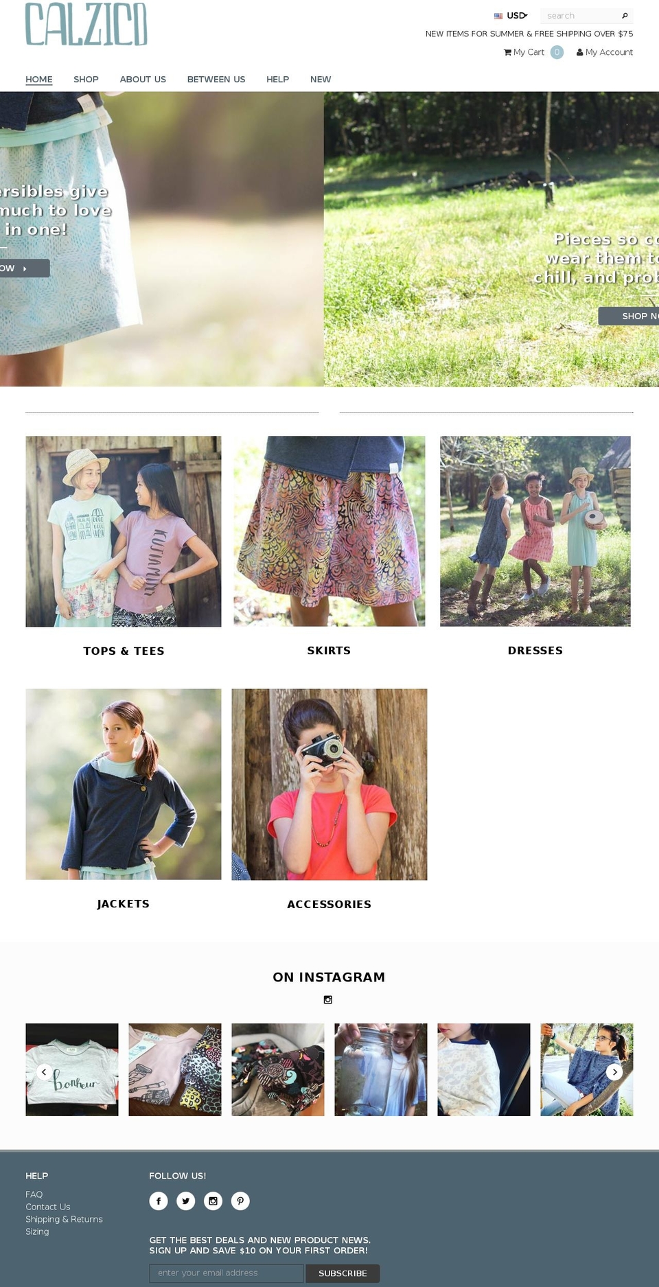 calzico.com shopify website screenshot