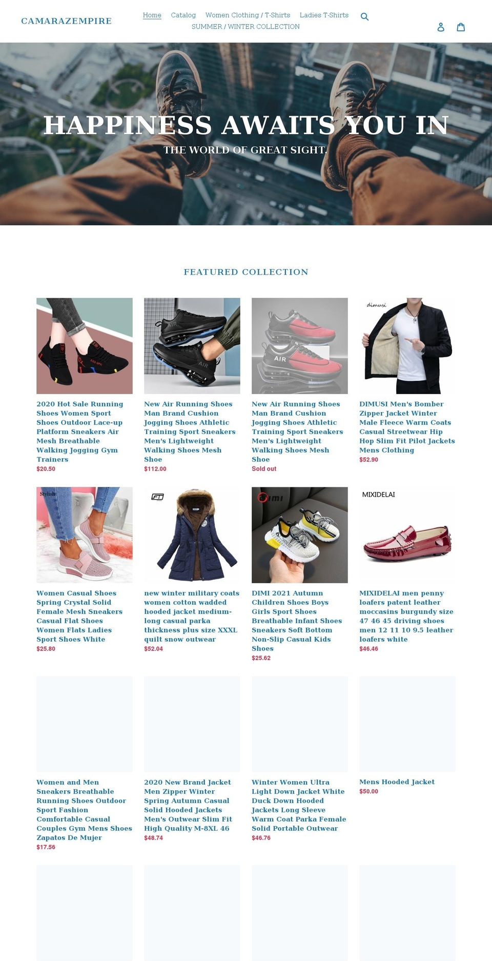 camarazempire.com shopify website screenshot