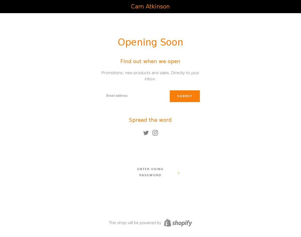 camatkinson13.com shopify website screenshot