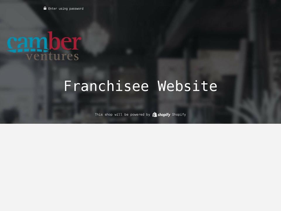 camberventures.ca shopify website screenshot