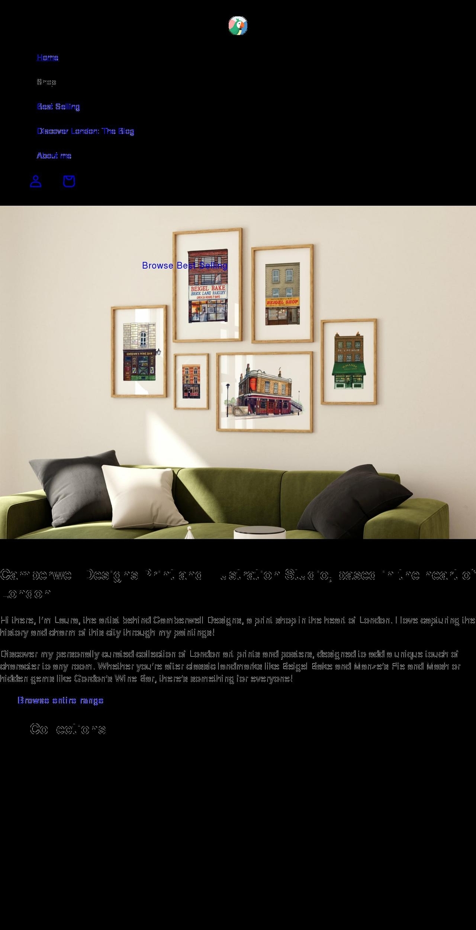 camberwelldesigns.co.uk shopify website screenshot