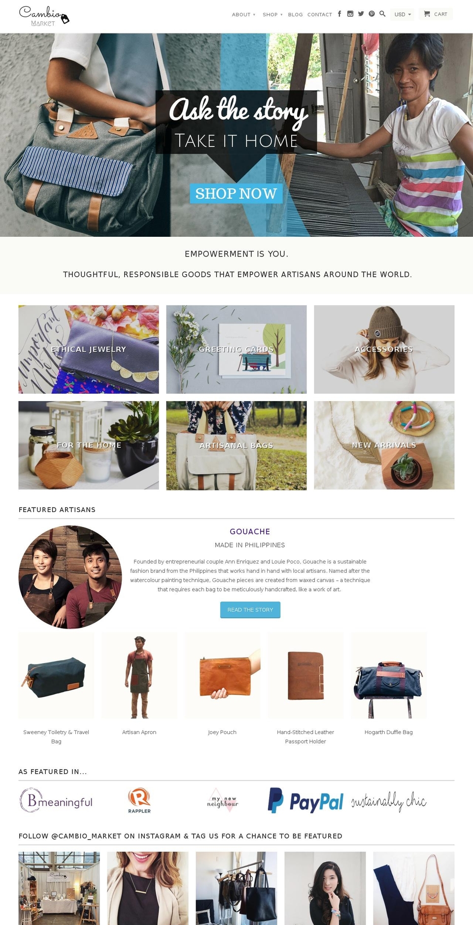 cambio.market shopify website screenshot