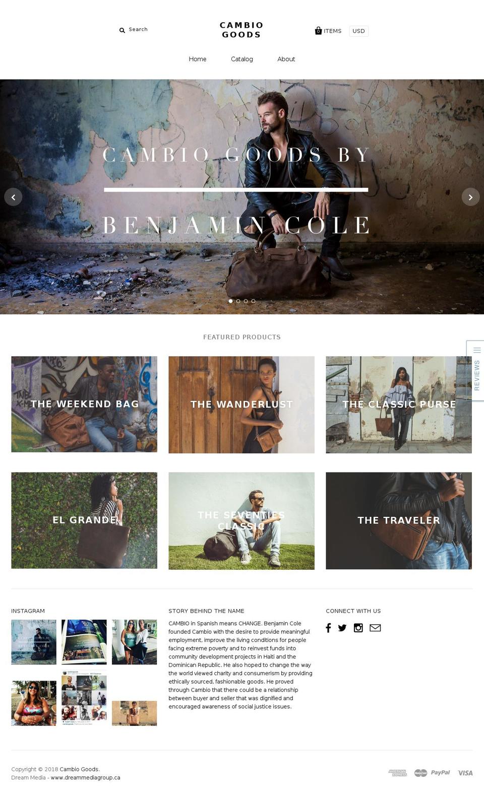 cambiogoods.com — Shopify storefront screenshot