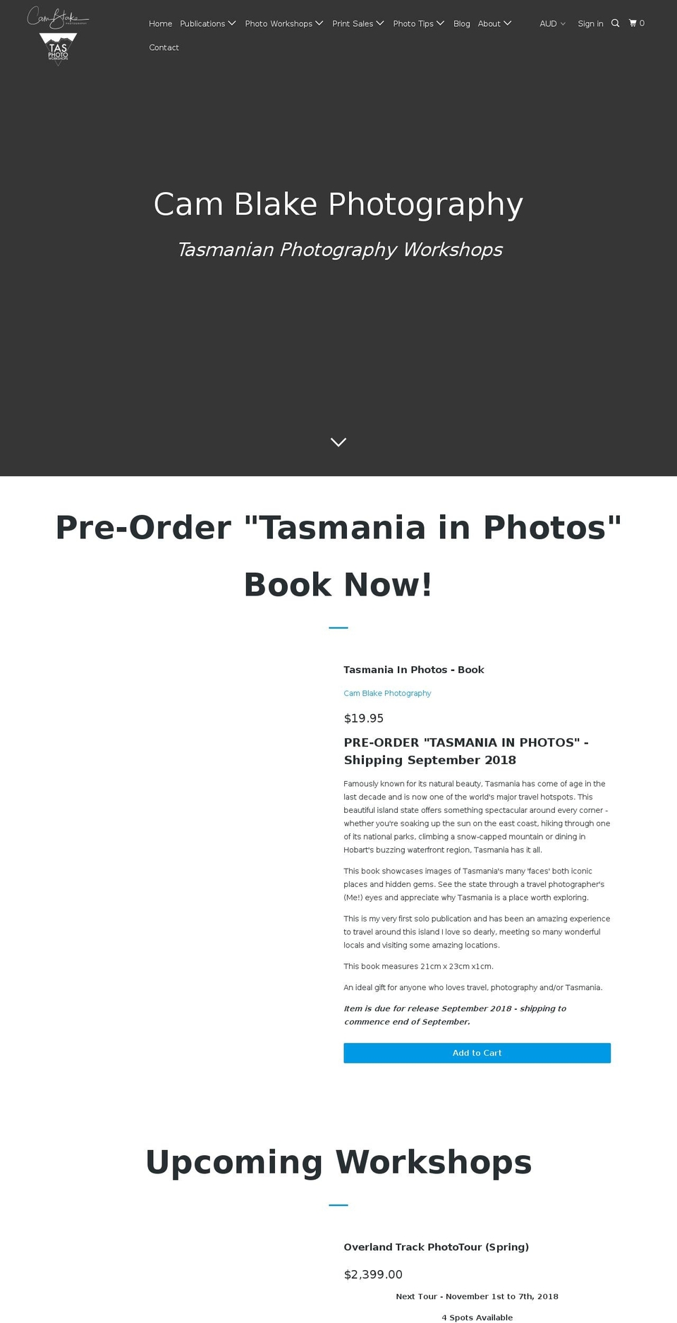 camblakephotography.com.au shopify website screenshot