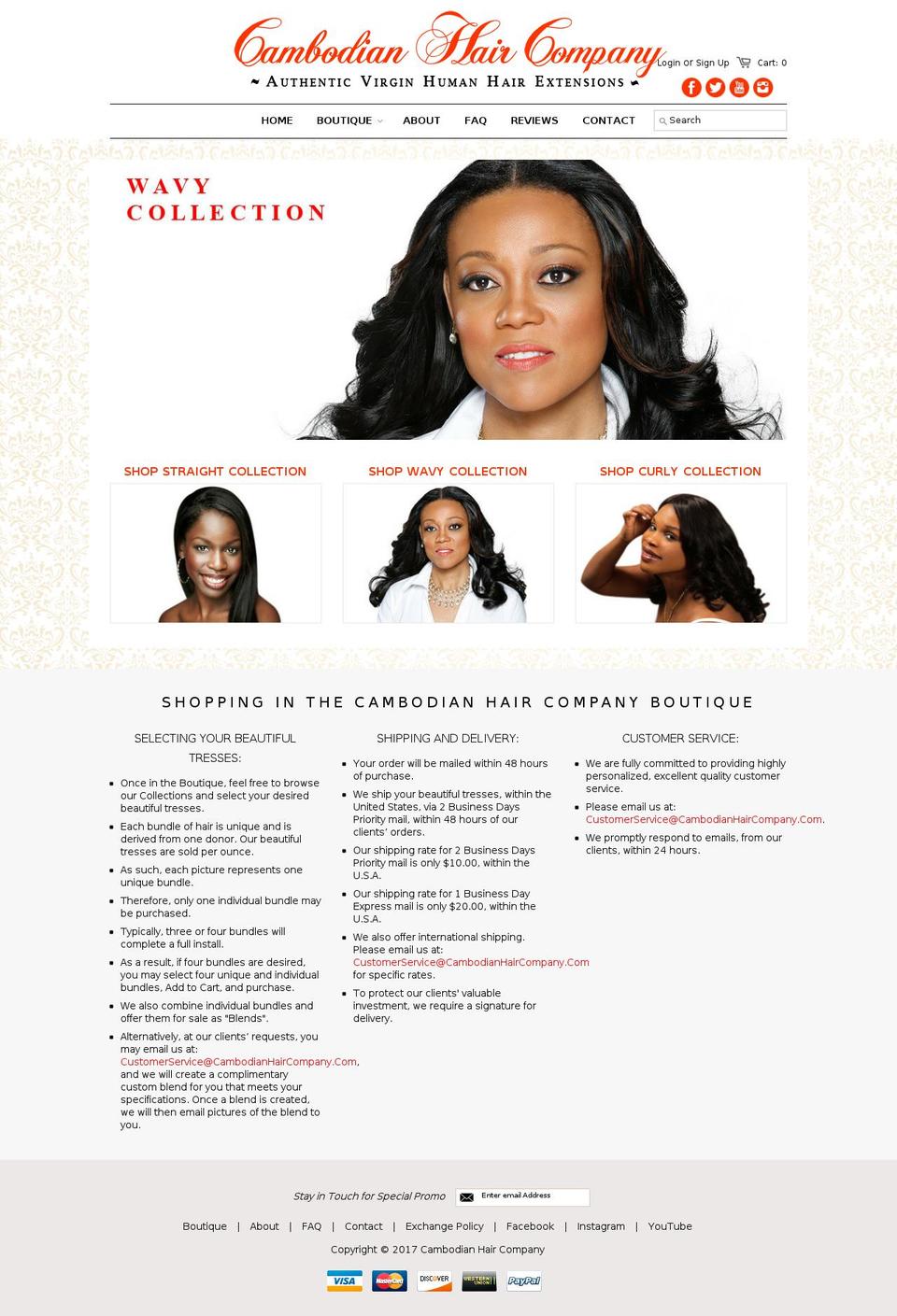 cambodianhaircompany.com shopify website screenshot