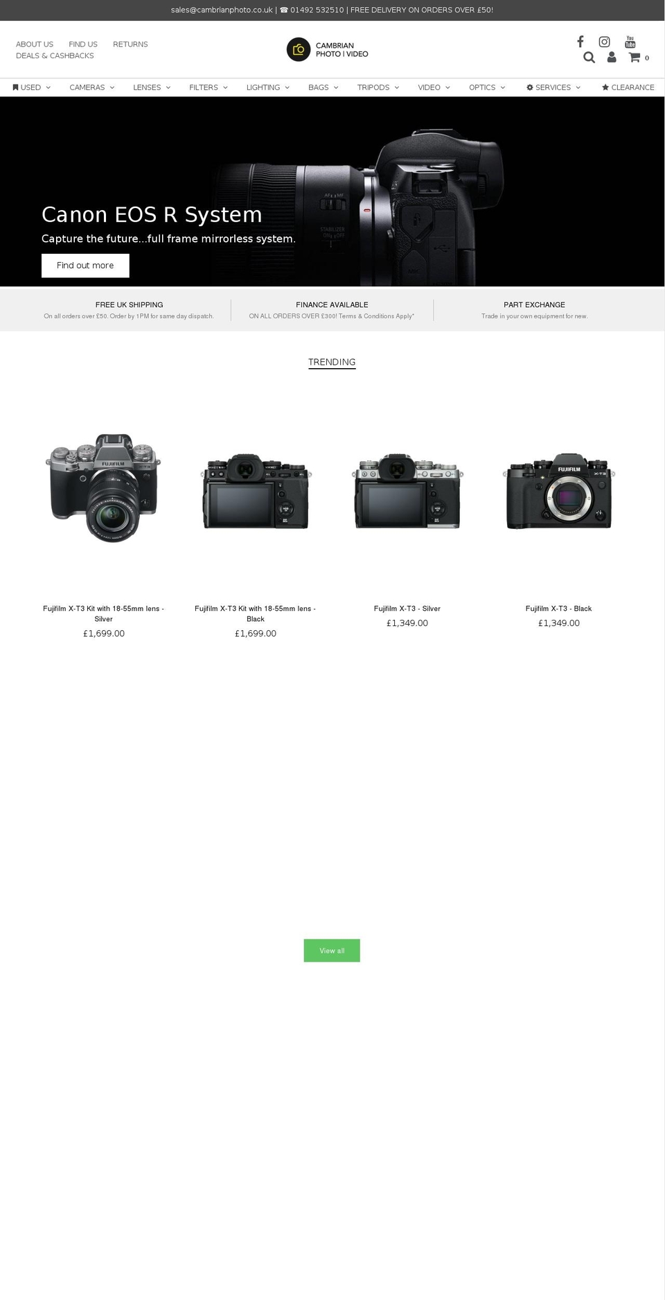 cambrianphotostore.co.uk shopify website screenshot