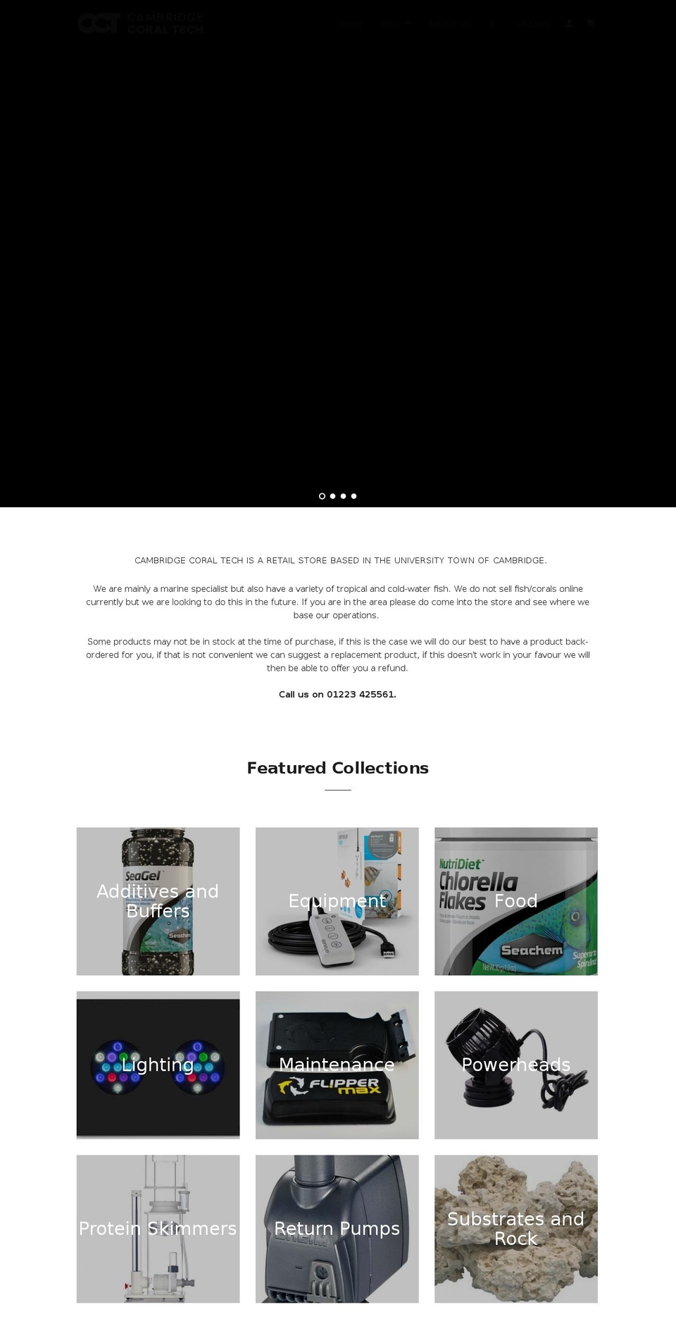 cambridgecoraltech.com shopify website screenshot