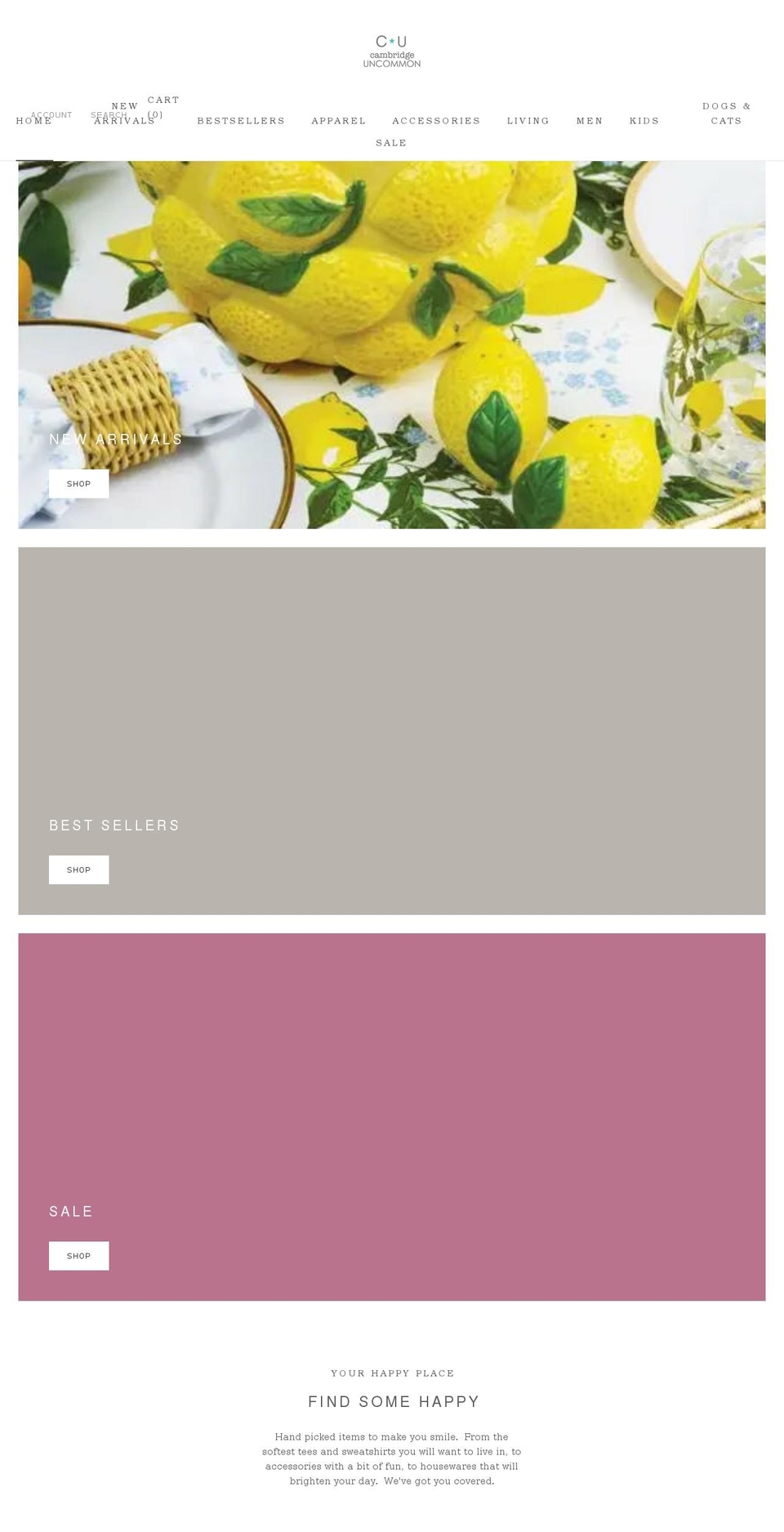 cambridgeuncommon.com shopify website screenshot