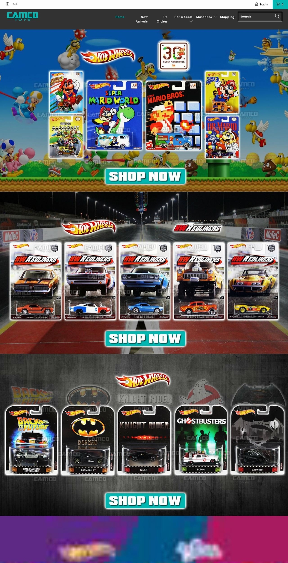 camcotoys.com shopify website screenshot